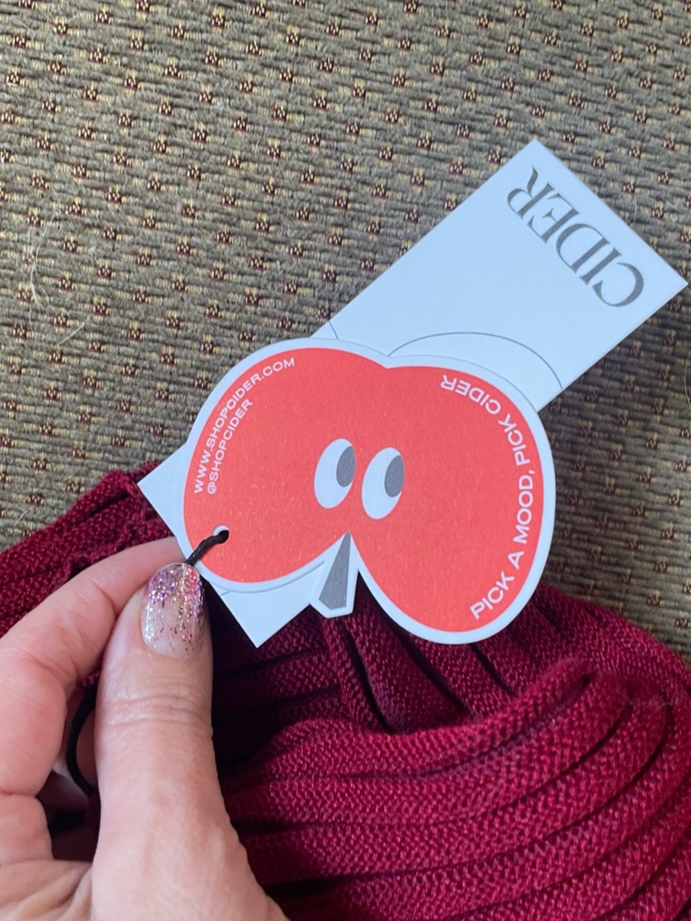 Cider Deep Red Ribbed Knit Top - Picture 2 of 4